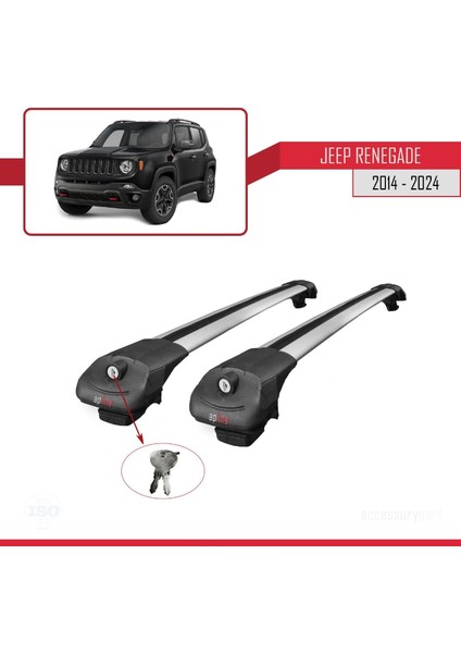 Jeep Renegade 2014 ve Sonrası ile Uyumlu Ace-1 Ara Atkı Tavan Barı Gri fırsatları