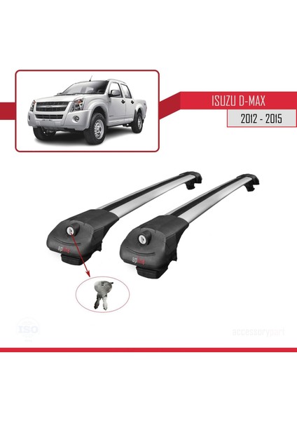 Isuzu D-Max 2012-2015 ile Uyumlu Ace-1 Ara Atkı Tavan Barı Gri fırsatları
