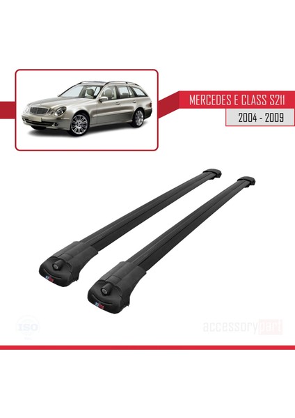 Mercedes E Class S211 2004-2009 Arası ile Uyumlu Ace-1 Ara Atkı Tavan Barı Siyah modelleri