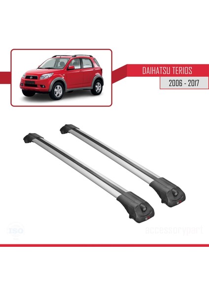 Daihatsu Terios 2006-2017 Arası ile Uyumlu Ace-1 Ara Atkı Tavan Barı Gri modelleri