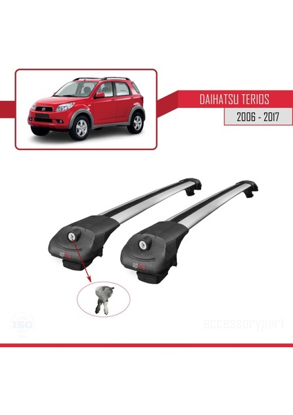 Daihatsu Terios 2006-2017 Arası ile Uyumlu Ace-1 Ara Atkı Tavan Barı Gri fırsatları