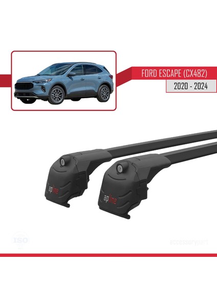Ford Escape (CX482) 2020 ve Sonrası ile Uyumlu Ace-2 Ara Atkı Tavan Barı Siyah fırsatları