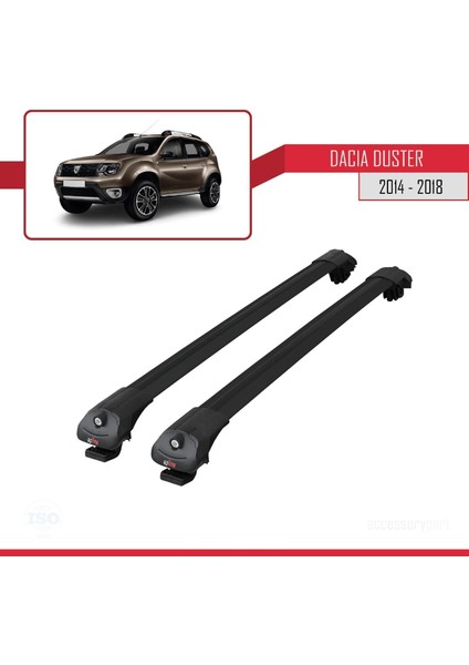 Dacia Duster 2014-2018 Arası ile Uyumlu Ace-1 Ara Atkı Tavan Barı Siyah
