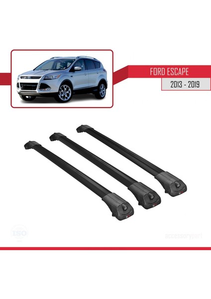 Ford Escape 2013-2019 Arası ile Uyumlu Ace-1 Ara Atkı Tavan Barı Siyah 3 Adet Bar modelleri