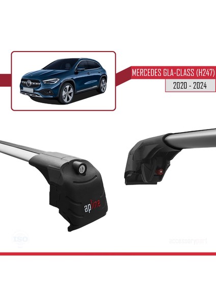 Mercedes Gla-Class (H247) 2020 ve Sonrası ile Uyumlu Ace-2 Ara Atkı Tavan Barı Gri modelleri