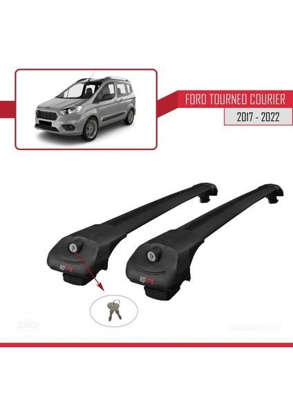 Ford Tourneo Courier 2017-2022 Arası ile Uyumlu Ace-1 Ara Atkı Tavan Barı Siyah fırsatları