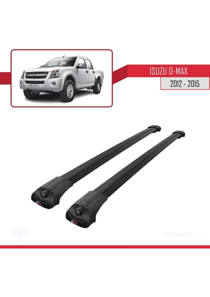 Isuzu D-Max 2012-2015 ile Uyumlu Ace-1 Ara Atkı Tavan Barı Siyah modelleri