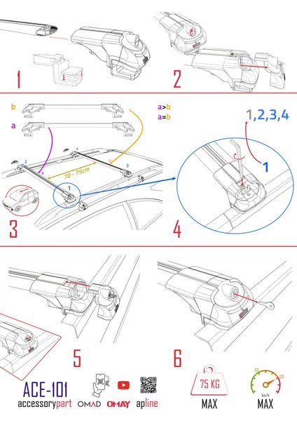 Isuzu D-Max 2012-2015 ile Uyumlu Ace-1 Ara Atkı Tavan Barı Siyah fırsatları