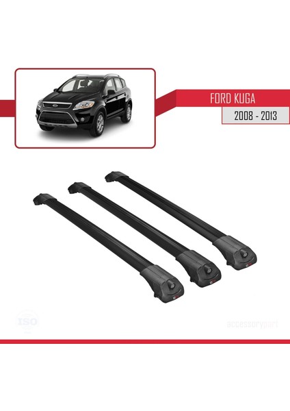 Ford Kuga 2008-2013 Arası ile Uyumlu Ace-1 Ara Atkı Tavan Barı Siyah 3 Adet Bar modelleri