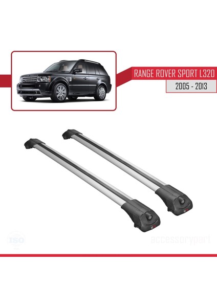 Land Rover Range Rover Sport (L320) 2005-2013 Arası ile Uyumlu Ace-1 Ara Atkı Tavan Barı Gri modelleri