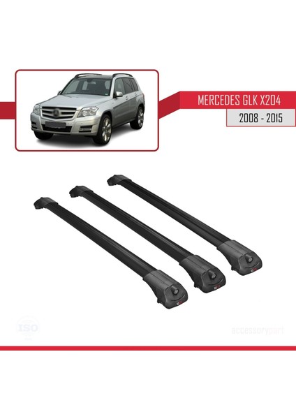 Mercedes Glk Class (X204) 2008-2015 Arası ile Uyumlu Ace-1 Ara Atkı Tavan Barı Siyah 3 Adet Bar modelleri