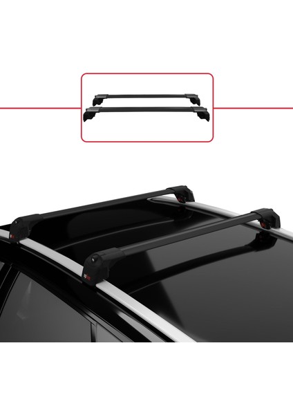 Mg Zs 2018 ve Sonrası ile Uyumlu Ace-2 Ara Atkı Tavan Barı Siyah