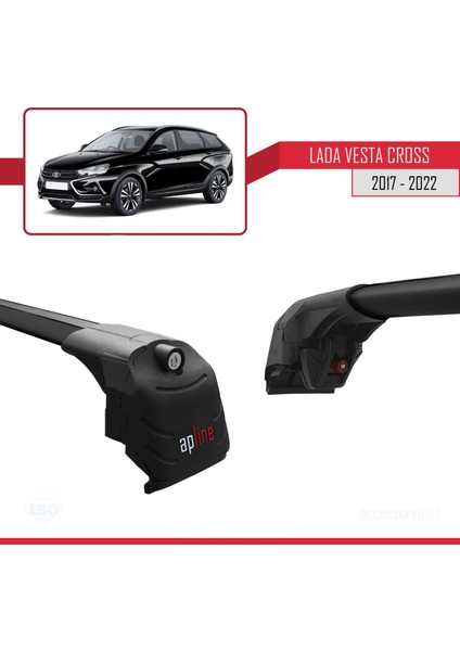 Lada Vesta / Cross Sw 2017-2023 Arası ile Uyumlu Ace-2 Ara Atkı Tavan Barı Siyah fırsatları