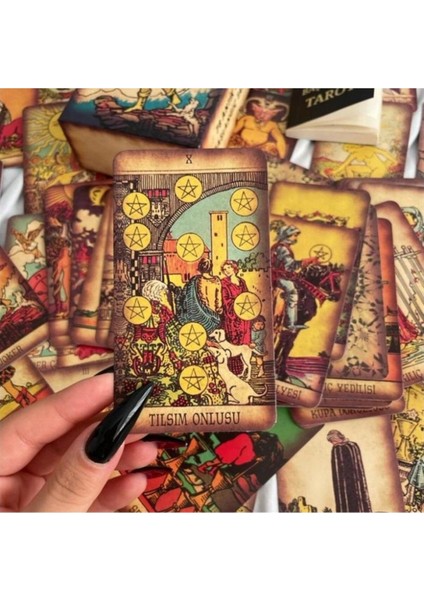 Büyük 78 Antik Tarot Kartı ve Başlangıç Tarot Kitabı fırsatları