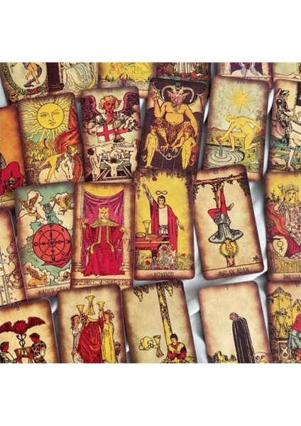 Büyük 78 Antik Tarot Kartı ve Başlangıç Tarot Kitabı indirimleri