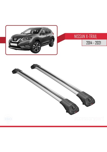 Nissan X-Trail 2014-2021 Arası ile Uyumlu Ace-1 Ara Atkı Tavan Barı Gri modelleri