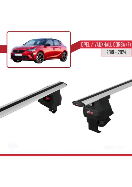 Opel / Vauxhall Corsa (F) 2019 ve Sonrası ile Uyumlu Ace-4 Ara Atkı Tavan Barı Gri