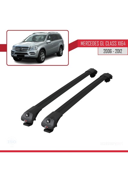 Mercedes Gl Class (X164) 2006-2012 Arası ile Uyumlu Ace-1 Ara Atkı Tavan Barı Siyah modelleri
