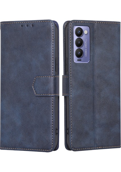 Tecno Camon 18 / 18P Telefon Kılıfı Pu Deri Flip Cüzdan Telefon Kapağı (Yurt Dışından)