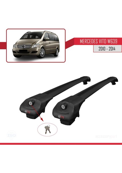 Mercedes Vito (W639) 2010-2014 Arası ile Uyumlu Ace-1 Ara Atkı Tavan Barı Siyah fırsatları