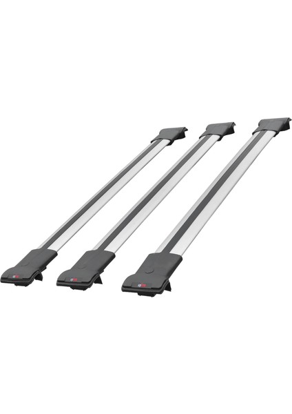 Mitsubishi Pajero (V80) 2007-2022 Arası ile Uyumlu Fly Model Ara Atkı Tavan Barı Gri 3 Adet Bar