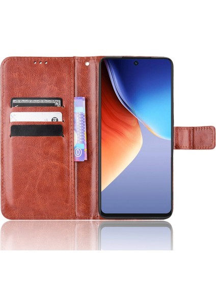 Tecno Camon 19 4g Crazy Horse Doku Pu Deri + Tpu Stand Kapağı (Yurt Dışından)