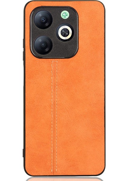 Infinix Smart 8 4g Sığır Derisi Dokusu Pu Deri Kaplamalı Pc + Tpu Telefon Kabuğu (Yurt Dışından)