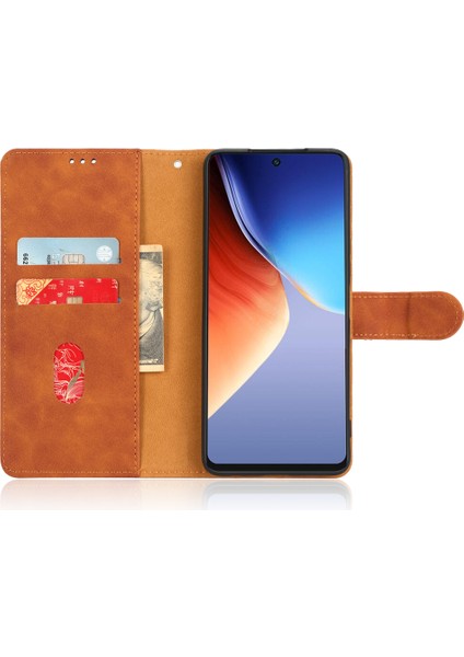 Tecno Camon 19 4g Manyetik Toka Telefon Kapağı Pu Deri Cüzdan Standı Kılıf (Yurt Dışından)