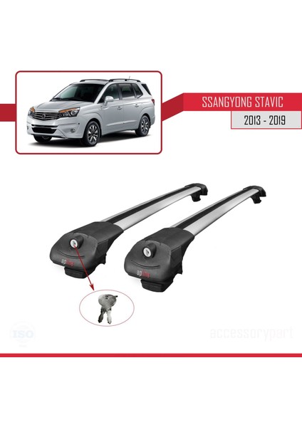 Ssangyong Stavic 2013-2019 Arası ile Uyumlu Ace-1 Ara Atkı Tavan Barı Gri fırsatları