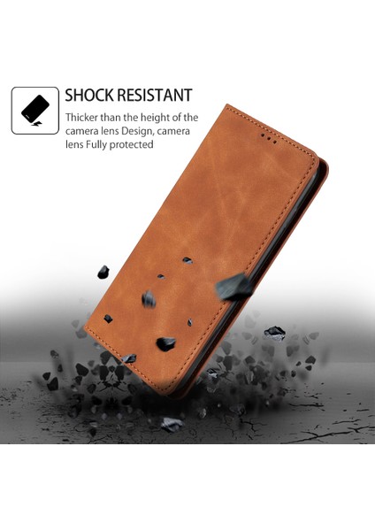 Tecno Spark 10 4g Cilt Dokunuşlu Pu Deri Kart Tutucu Standı Damla Korumalı Kapak (Yurt Dışından)