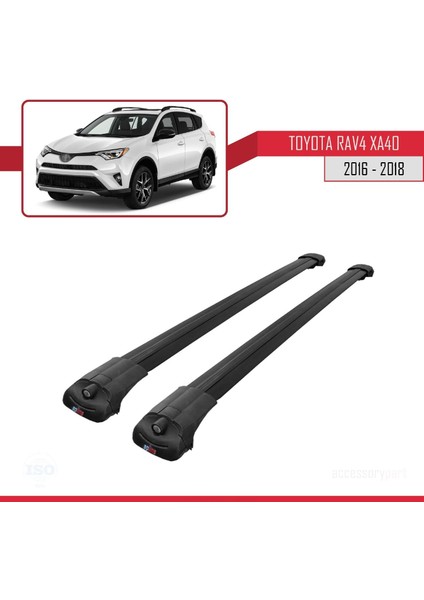 Toyota Rav4 (XA40) 2016-2018 Arası ile Uyumlu Ace-1 Ara Atkı Tavan Barı Siyah modelleri