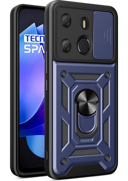 Tecno Spark Go 2023 4g Darbeye Dayanıklı Kickstand Pc+Tpu Telefon Kılıfı (Yurt Dışından)