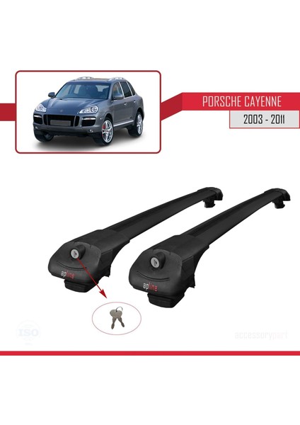 Porsche Cayenne 2003-2011 Arası ile Uyumlu Ace-1 Ara Atkı Tavan Barı Siyah fırsatları