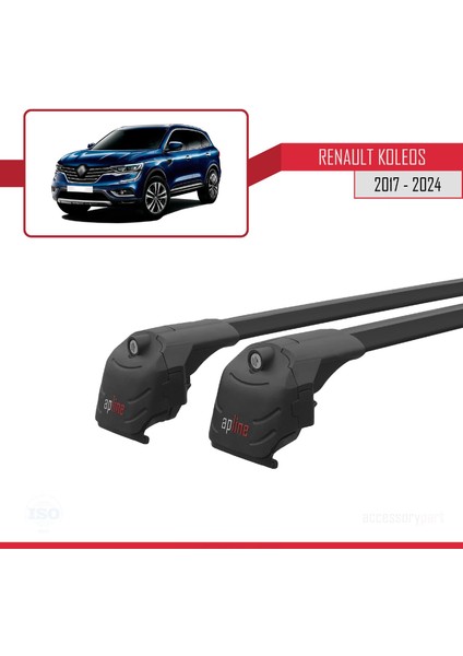 Renault Koleos 2017 ve Sonrası ile Uyumlu Ace-2 Ara Atkı Tavan Barı Siyah