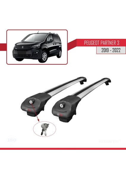 Peugeot Partner 2019-2022 Arası ile Uyumlu Ace-1 Ara Atkı Tavan Barı Gri fırsatları