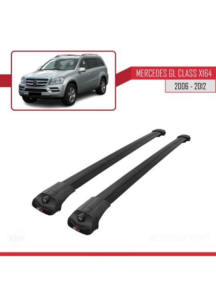 Mercedes Gl (X164) 2006-2012 Arası ile Uyumlu Ace-1 Ara Atkı Tavan Barı Siyah modelleri