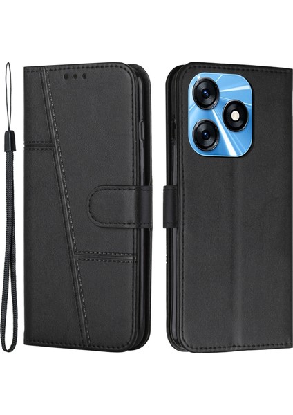 Tecno Spark 10 4g Cüzdan Standı Folio Flip Telefon Kılıfı Pu Deri Telefon Kapağı (Yurt Dışından)