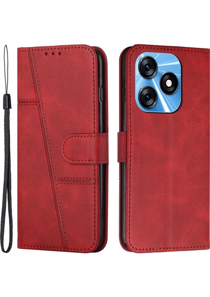 Tecno Spark 10 4g Cüzdan Standı Folio Flip Telefon Kılıfı Pu Deri Telefon Kapağı (Yurt Dışından)