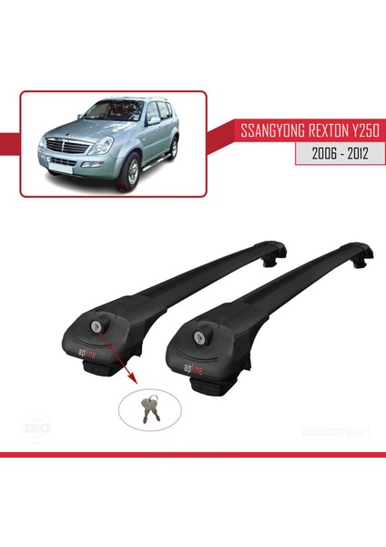 Ssangyong Rexton Y250 2006-2012 Arası ile Uyumlu Ace-1 Ara Atkı Tavan Barı Siyah fırsatları