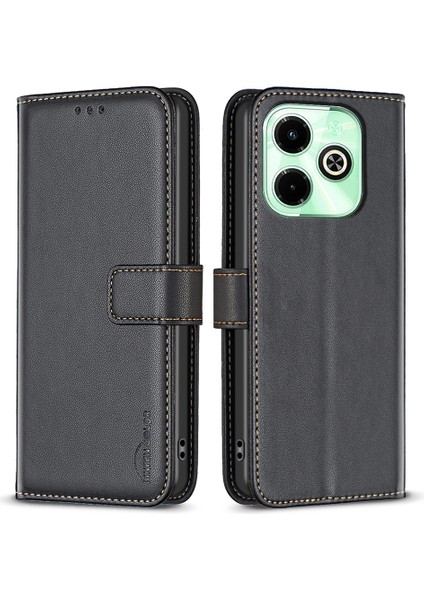 Infinix Hot 40 / Hot 40 Pro Cüzdan Kılıf Pu Deri Kapak Standı (Yurt Dışından)