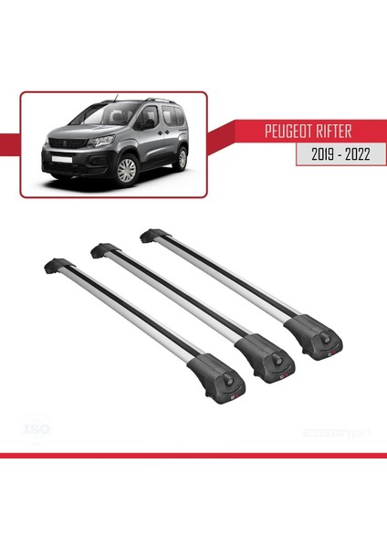 Peugeot Rifter 2019-2022 Arası ile Uyumlu Ace-1 Ara Atkı Tavan Barı Gri 3 Adet Bar modelleri