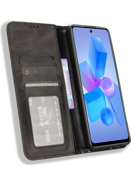 Infinix Hot 40 / Hot 40 Pro Deri Kılıf Manyetik Kapanan Telefon Kapağı (Yurt Dışından) modelleri