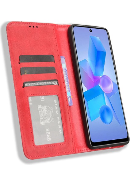 Infinix Hot 40 / Hot 40 Pro Deri Kılıf Manyetik Kapanan Telefon Kapağı (Yurt Dışından) modelleri