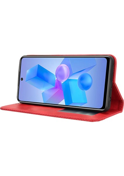 Infinix Hot 40 / Hot 40 Pro Deri Kılıf Manyetik Kapanan Telefon Kapağı (Yurt Dışından) fırsatları