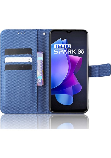 Tecno Spark Go 2023 4g Flip Cüzdan Kılıf Pu Deri Standı Manyetik Telefon Kapağı (Yurt Dışından)