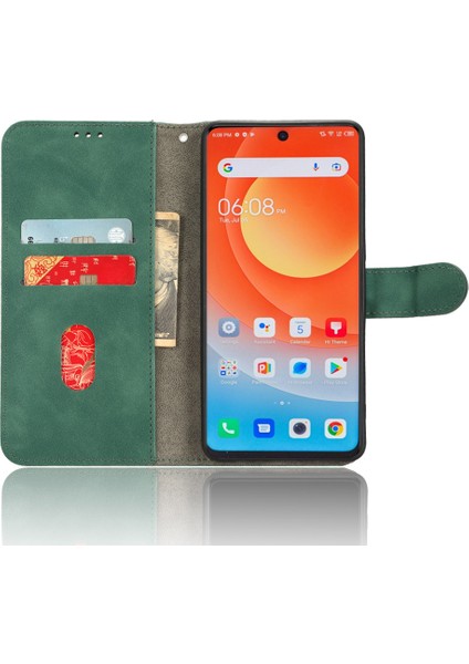 Tecno Camon 20 Pro 4g Pu Deri Cüzdan Telefon Kapağı Cilt Dokunuşlu Koruyucu Kılıf (Yurt Dışından)