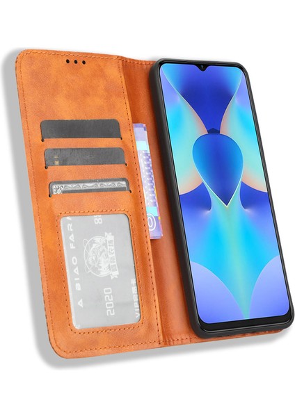 Tecno Spark 10 4g Pu Deri Cüzdan Standı Folyo Koruyucu Kapak (Yurt Dışından)