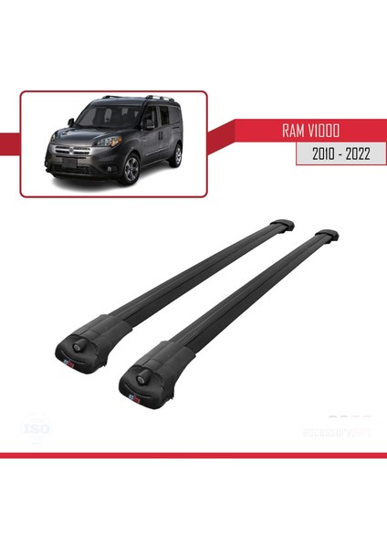 Ram V1000 2010-2022 Arası ile Uyumlu Ace-1 Ara Atkı Tavan Barı Siyah modelleri