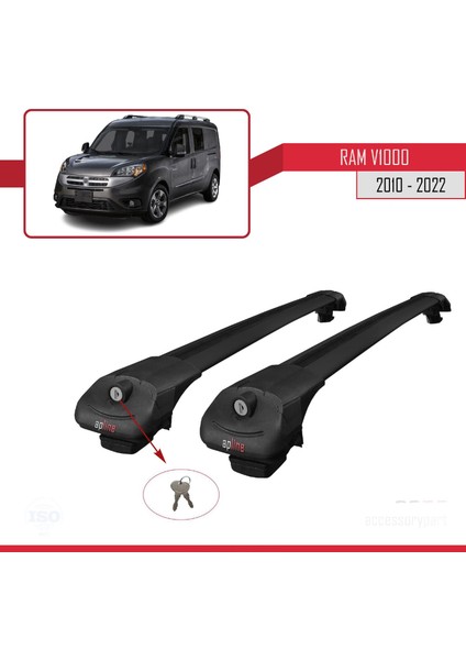 Ram V1000 2010-2022 Arası ile Uyumlu Ace-1 Ara Atkı Tavan Barı Siyah fırsatları