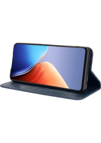 Tecno Camon 19 4g Folio Flip Retro Pu Deri Cüzdan Kılıf (Yurt Dışından)